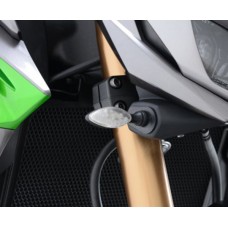 R&G Racing Front Indicator Adapter Kit for the Kawasaki Ninja 650/Z650/Z1000R '17-18, Versys 650 '15-16, Z1000 '14-18, Z300 '15-18 & Z125 Pro '16-18 models